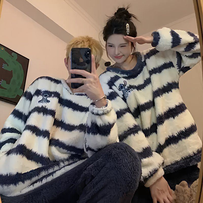 Winter Clothing Girls - Ensemble de pyjama rayé mignon pour